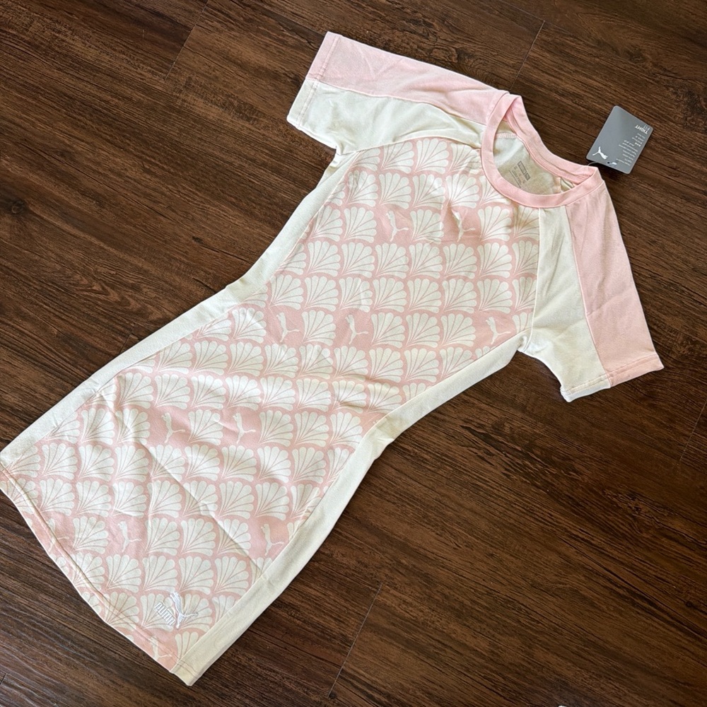 Puma Pink and White Tee